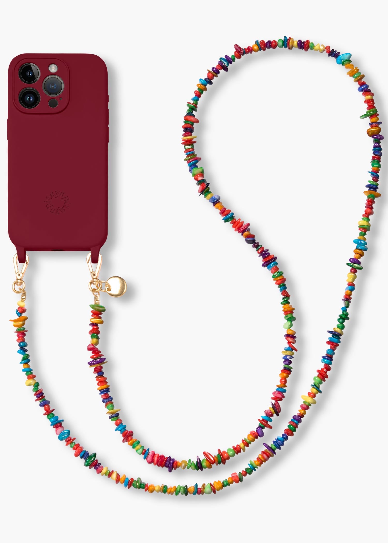 Alça Madrepérolas Coloridas + Case para iPhone